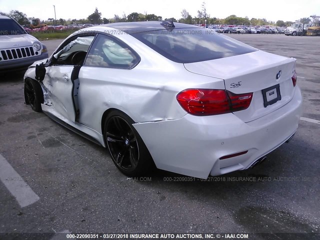 WBS3R9C52FK332574 - 2015 BMW M4 WHITE photo 3