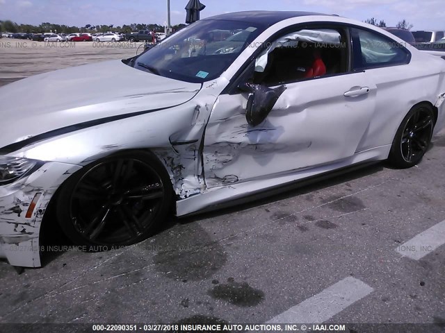 WBS3R9C52FK332574 - 2015 BMW M4 WHITE photo 6