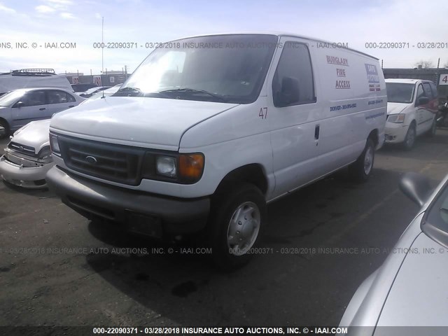 1FTNE14L17DA74354 - 2007 FORD ECONOLINE E150 VAN WHITE photo 2