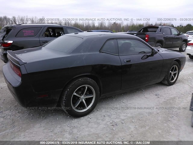 2B3CJ4DV6AH189937 - 2010 DODGE CHALLENGER SE BLACK photo 4