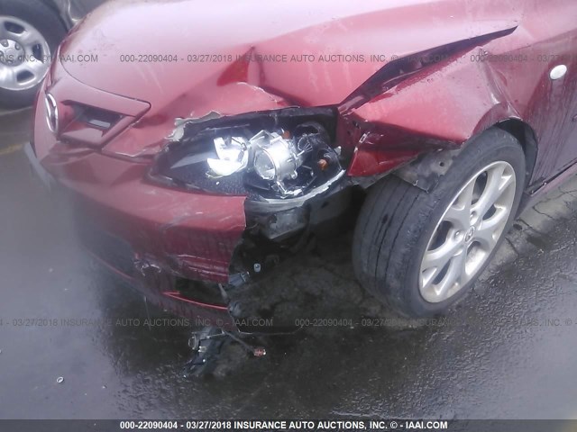 JM1BK344891250871 - 2009 MAZDA 3 S RED photo 6