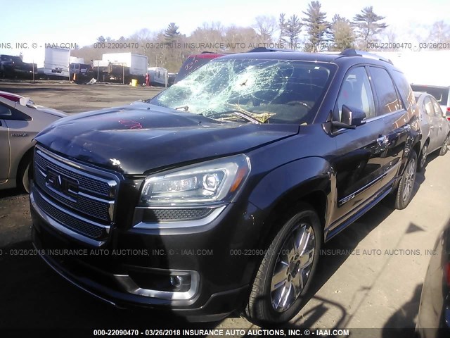 1GKKVTKD0EJ224645 - 2014 GMC ACADIA DENALI GRAY photo 2