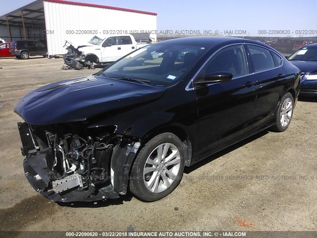 1C3CCCAB1FN613167 - 2015 CHRYSLER 200 LIMITED BLACK photo 2