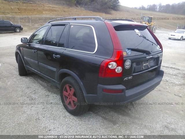 YV4CY592861253736 - 2006 VOLVO XC90 BLACK photo 3