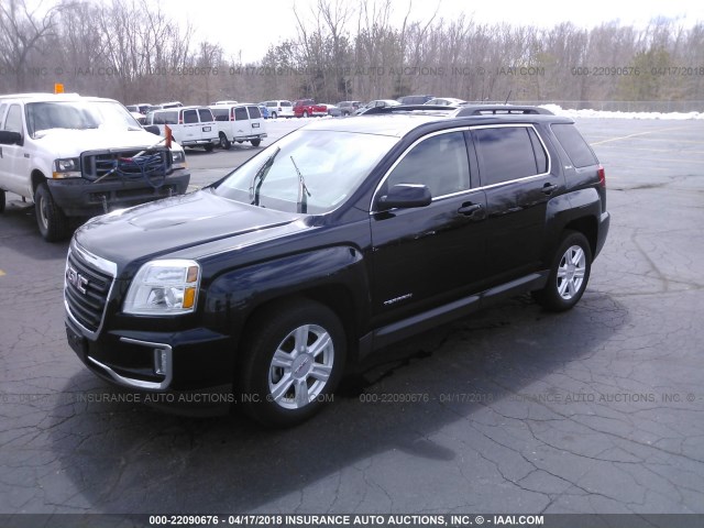 2GKFLTEK5G6167585 - 2016 GMC TERRAIN SLE BLACK photo 2