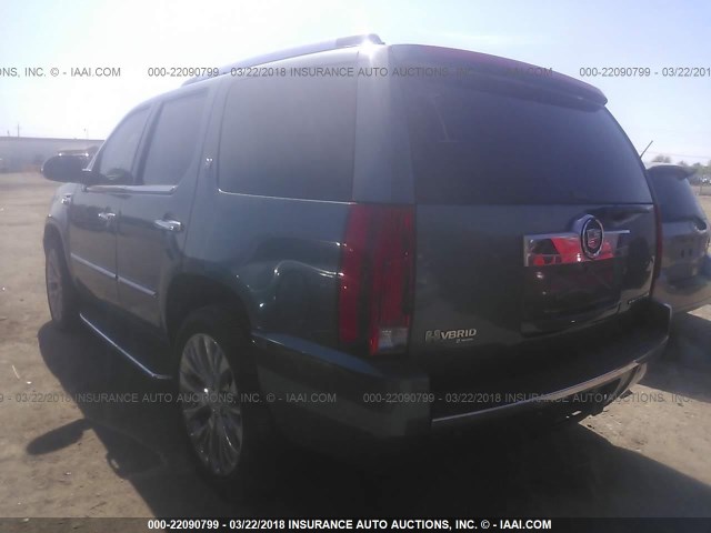 1GYFK43589R139704 - 2009 CADILLAC ESCALADE HYBRID GRAY photo 3