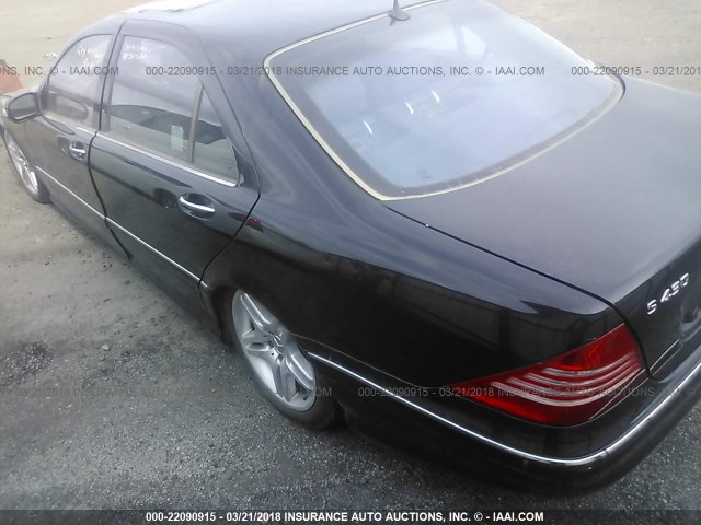 WDBNG70J66A475964 - 2006 MERCEDES-BENZ S BLACK photo 3