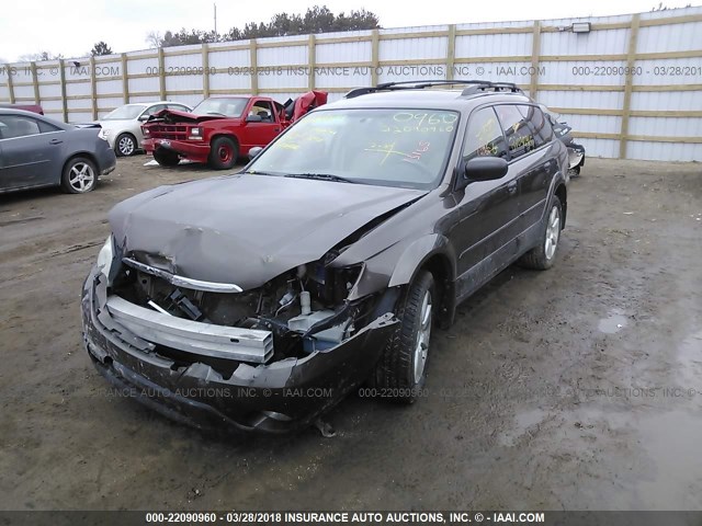 4S4BP61C997339808 - 2009 SUBARU OUTBACK 2.5I BROWN photo 2