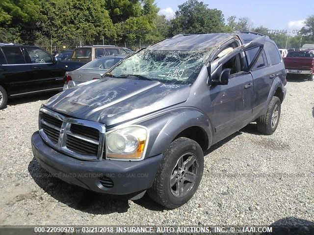 1D4HB38N46F188576 - 2006 DODGE DURANGO SXT GRAY photo 2