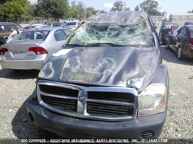 1D4HB38N46F188576 - 2006 DODGE DURANGO SXT GRAY photo 6