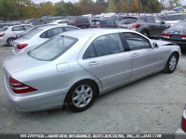 WDBNG75J3YA060046 - 2000 MERCEDES-BENZ S 500 SILVER photo 4