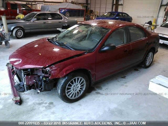 1C3EL46X96N158541 - 2006 CHRYSLER SEBRING RED photo 2