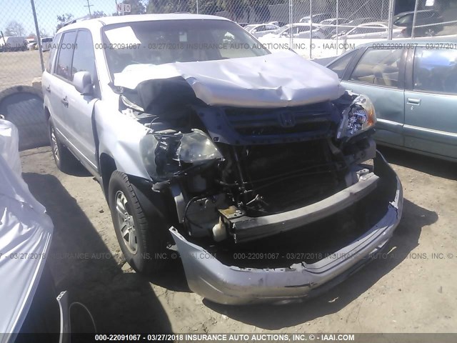 2HKYF18643H609681 - 2003 HONDA PILOT EXL SILVER photo 1