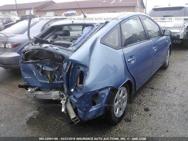 JTDKB20U777652973 - 2007 TOYOTA PRIUS BLUE photo 4