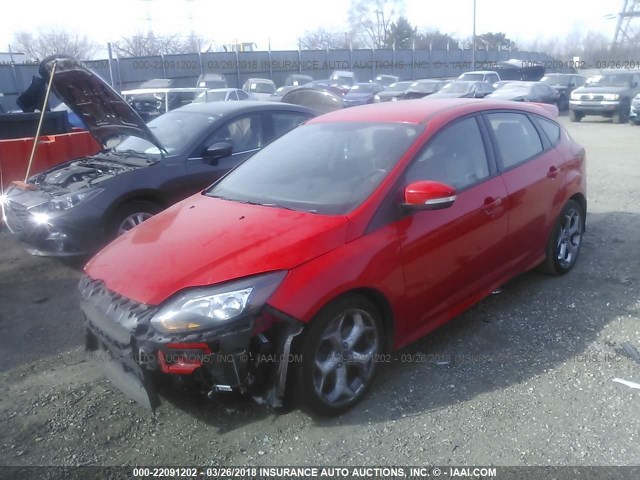 1FADP3L9XDL100156 - 2013 FORD FOCUS ST RED photo 2