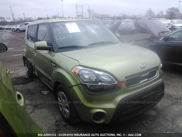 KNDJT2A53D7521020 - 2013 KIA SOUL GREEN photo 1