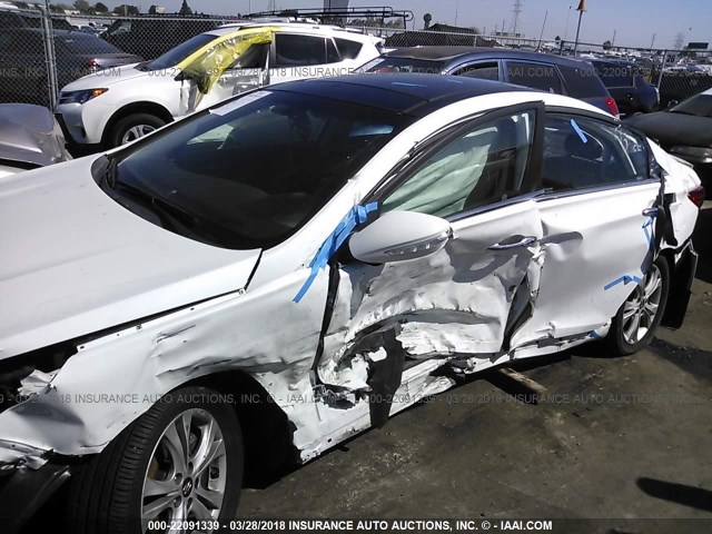 5NPEC4AC2CH453427 - 2012 HYUNDAI SONATA SE/LIMITED WHITE photo 6