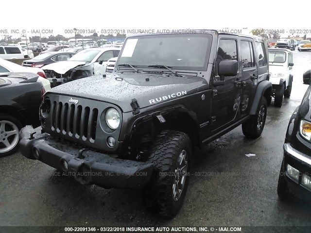 1C4BJWFG5GL203827 - 2016 JEEP Wrangler Unlimited RUBICON GRAY photo 2