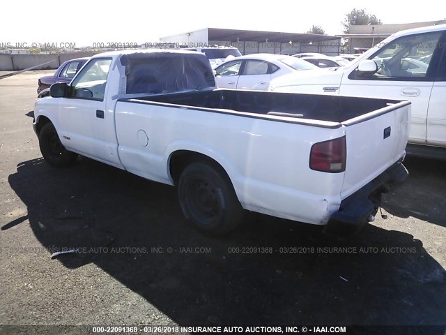 1GCCS14X7X8165723 - 1999 CHEVROLET S TRUCK S10 WHITE photo 3