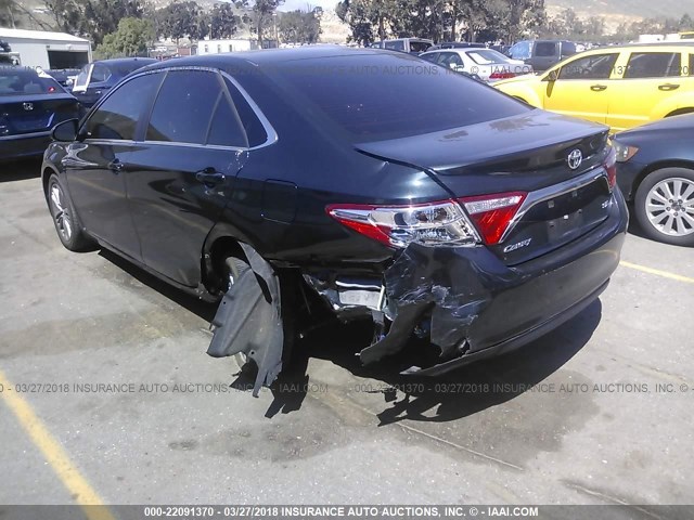 4T1BF1FK7FU088354 - 2015 TOYOTA CAMRY LE/XLE/SE/XSE BLACK photo 3