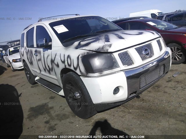 5N1AA08A15N702736 - 2005 NISSAN ARMADA SE/LE WHITE photo 1