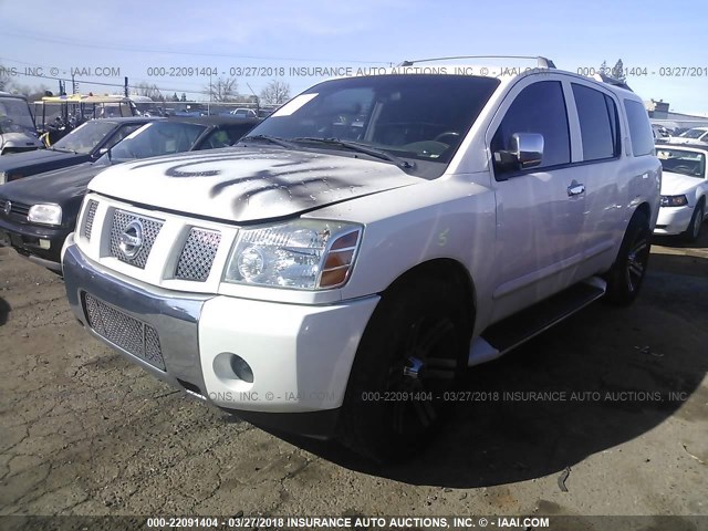 5N1AA08A15N702736 - 2005 NISSAN ARMADA SE/LE WHITE photo 2