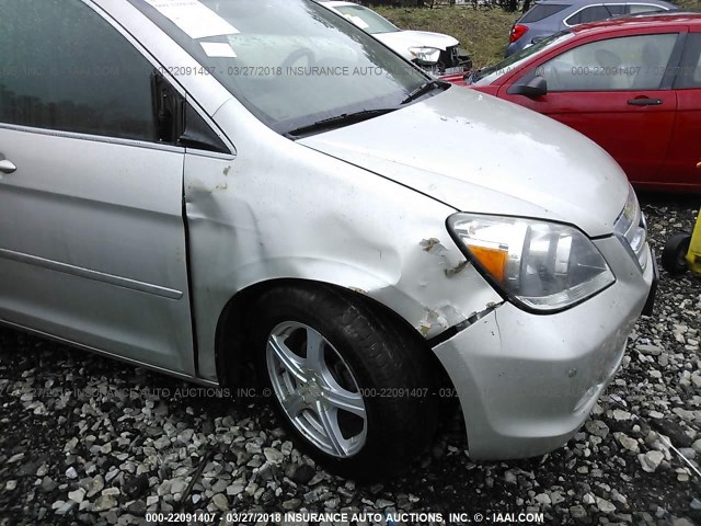 5FNRL388X6B015559 - 2006 HONDA ODYSSEY TOURING BEIGE photo 6