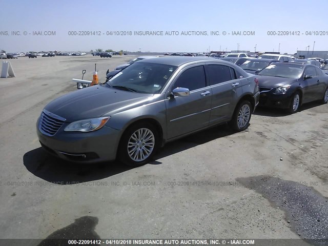 1C3CCBCB5CN203295 - 2012 CHRYSLER 200 LIMITED GRAY photo 2