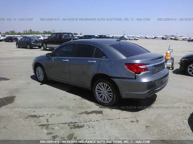 1C3CCBCB5CN203295 - 2012 CHRYSLER 200 LIMITED GRAY photo 3