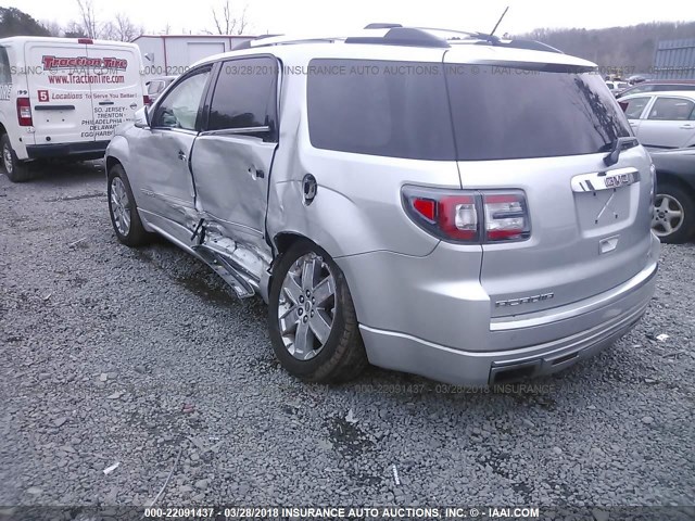 1GKKVTKD4FJ338620 - 2015 GMC ACADIA DENALI SILVER photo 3