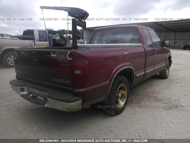 1GCCS19W418210625 - 2001 CHEVROLET S TRUCK S10 RED photo 4