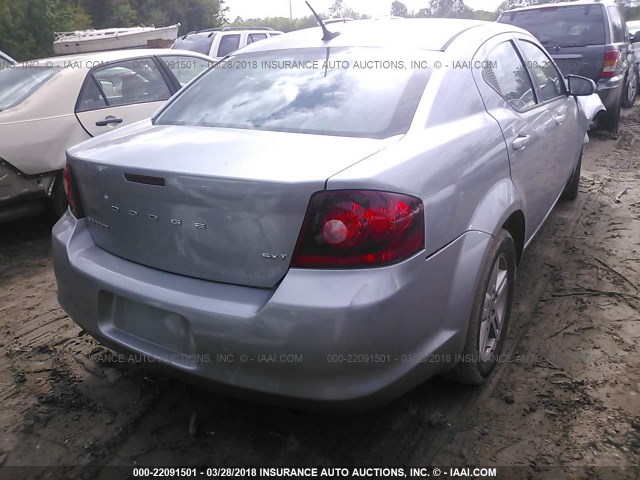 1C3CDZCB0DN636708 - 2013 DODGE AVENGER SXT SILVER photo 4