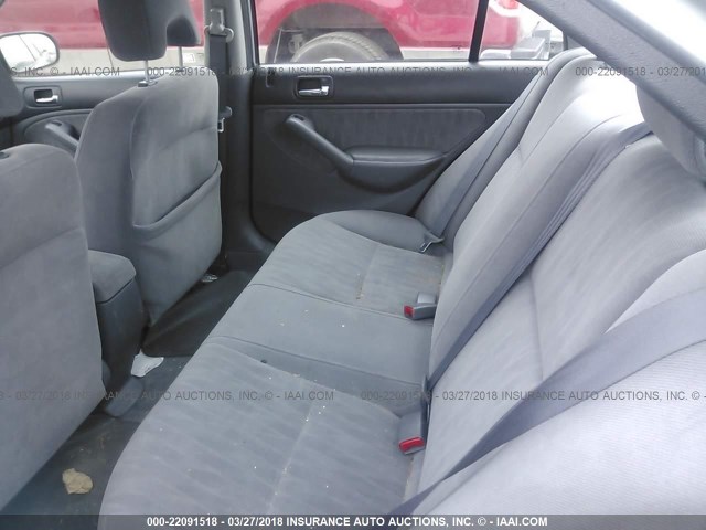 2HGES16563H571356 - 2003 HONDA CIVIC LX SILVER photo 8