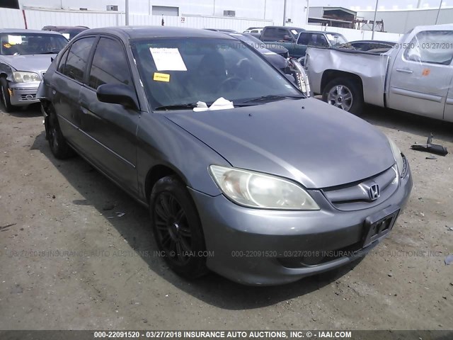 2HGES16385H580240 - 2005 HONDA CIVIC DX VP GRAY photo 1