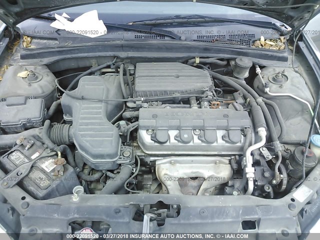2HGES16385H580240 - 2005 HONDA CIVIC DX VP GRAY photo 10