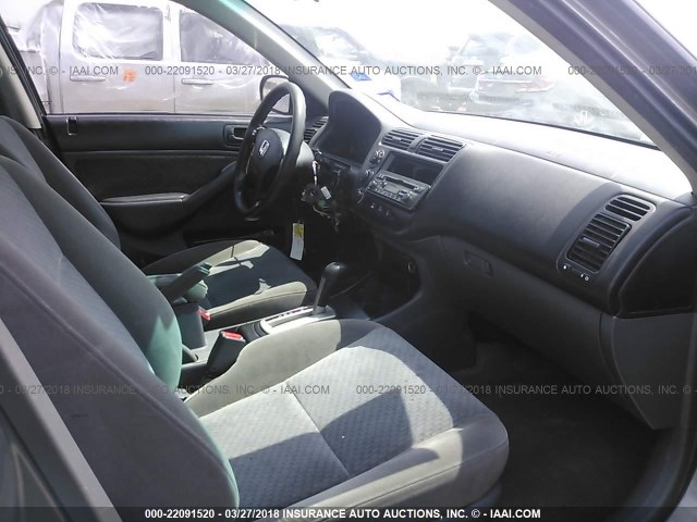 2HGES16385H580240 - 2005 HONDA CIVIC DX VP GRAY photo 5