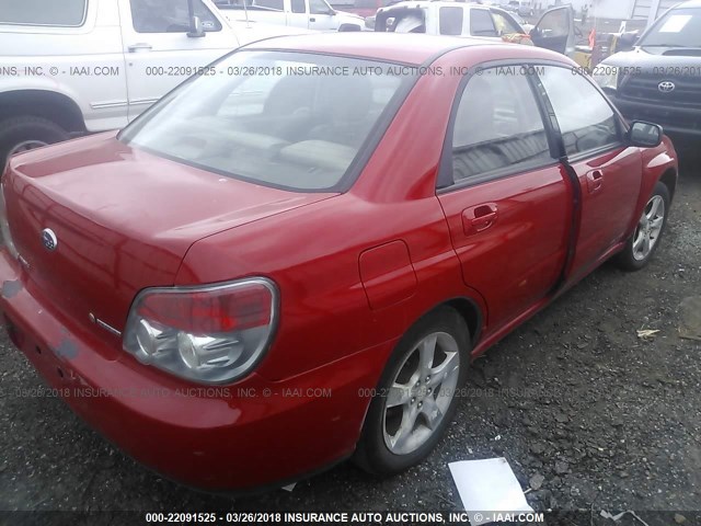 JF1GD67646H501666 - 2006 SUBARU IMPREZA 2.5I RED photo 4