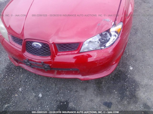 JF1GD67646H501666 - 2006 SUBARU IMPREZA 2.5I RED photo 6