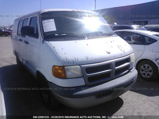 2B7HB11XXYK155776 - 2000 DODGE RAM VAN B1500 WHITE photo 1