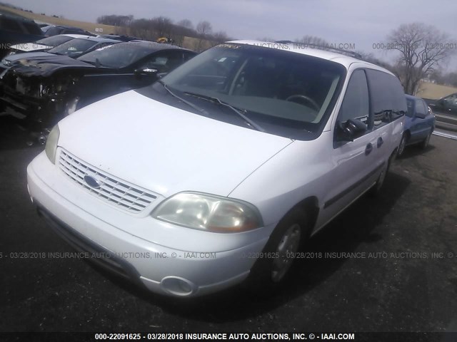 2FMZA51442BB08881 - 2002 FORD WINDSTAR LX WHITE photo 2