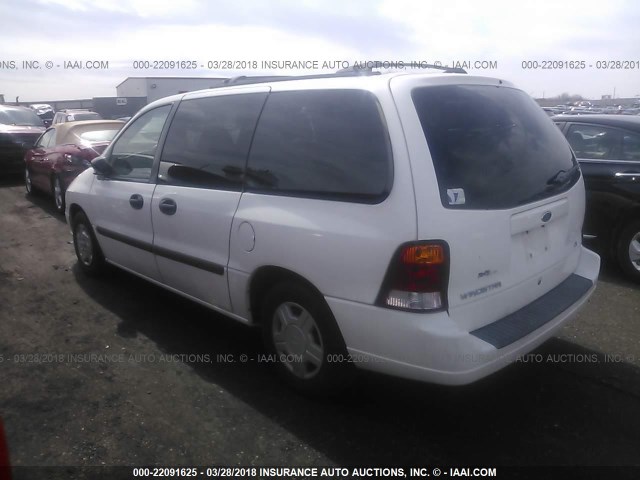 2FMZA51442BB08881 - 2002 FORD WINDSTAR LX WHITE photo 3