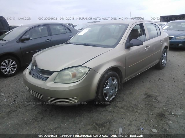 1G1AK55F777319429 - 2007 CHEVROLET COBALT LS GOLD photo 2