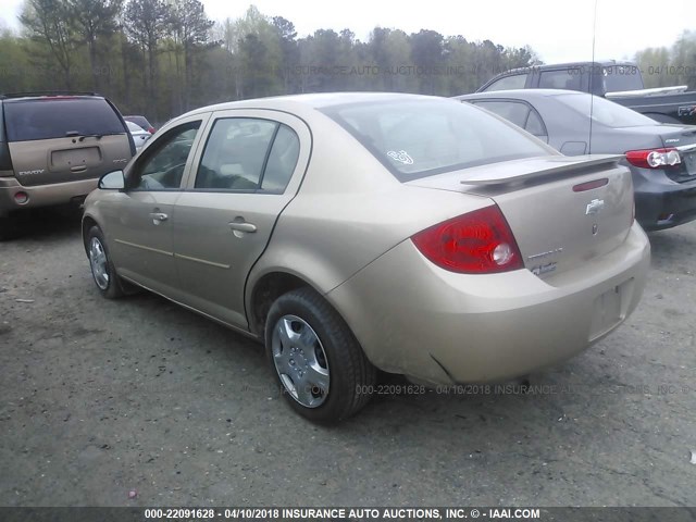 1G1AK55F777319429 - 2007 CHEVROLET COBALT LS GOLD photo 3