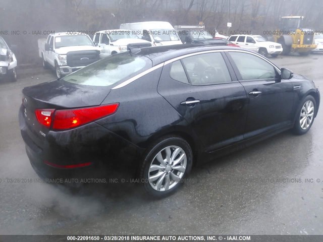 5XXGN4A71EG272551 - 2014 KIA OPTIMA EX BLACK photo 4