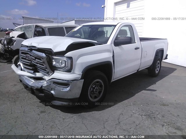 1GTN1LEC9GZ129822 - 2016 GMC SIERRA C1500 WHITE photo 2