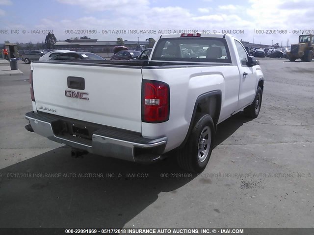 1GTN1LEC9GZ129822 - 2016 GMC SIERRA C1500 WHITE photo 4