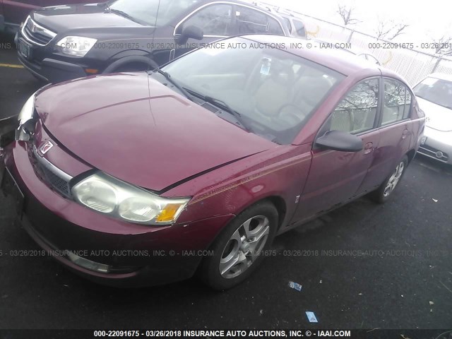 1G8AL52F84Z159208 - 2004 SATURN ION LEVEL 3 MAROON photo 2