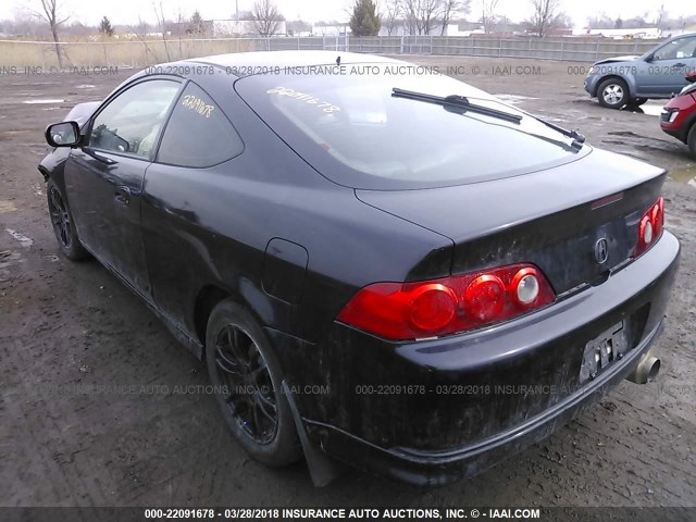 JH4DC54805S002217 - 2005 ACURA RSX BLACK photo 3