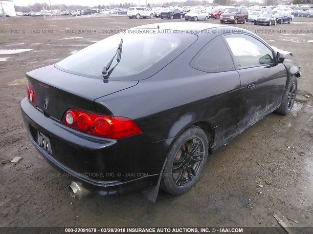 JH4DC54805S002217 - 2005 ACURA RSX BLACK photo 4