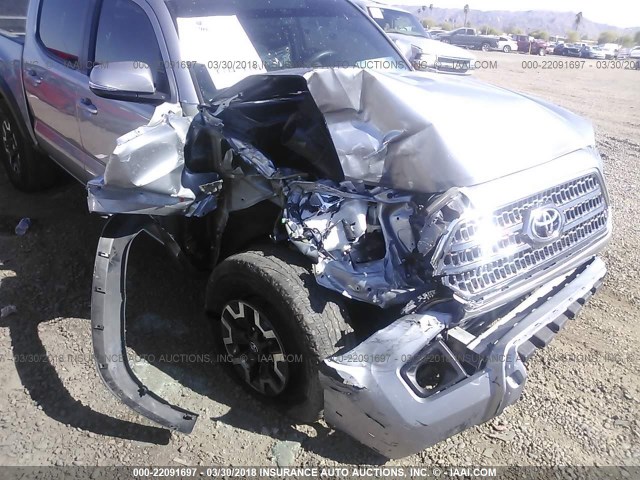 3TMCZ5AN0HM084212 - 2017 TOYOTA TACOMA DBL CAB/SR/TRDSPT/OR/PRO ნაცრისფერი ფოტო 6